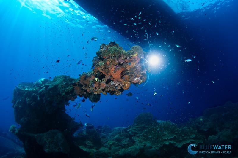 Marelux remote trigger system in action on a world war ii shipwreck