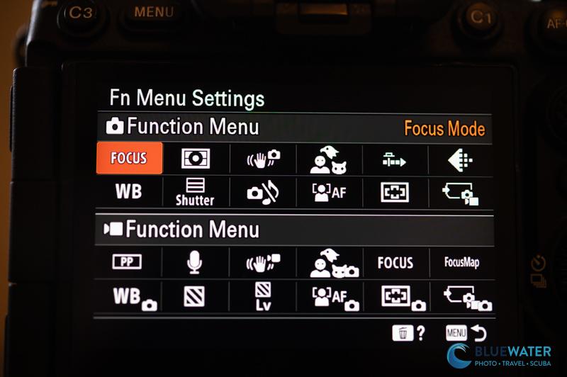 Sony A7V Fn menu