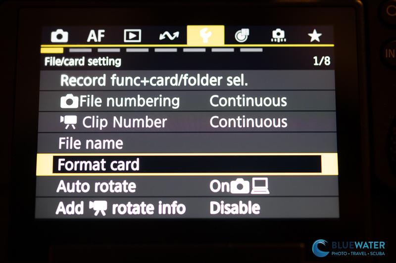 Canon R6 III format card Canon R6 III format card